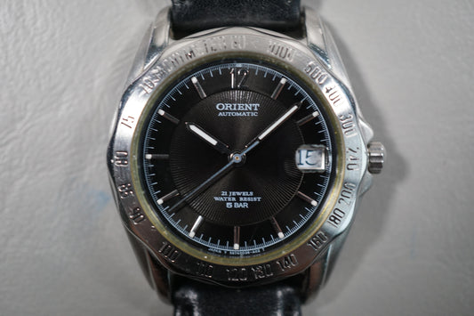 Orient 597704-60 CS Black Dial 5 Bar Tachymeter Automatic Watch