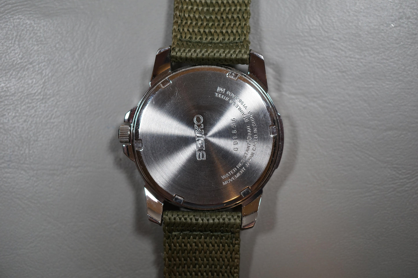 Seiko SNE095P2 V158 Field Style Numeral Dial Solar Quartz Watch