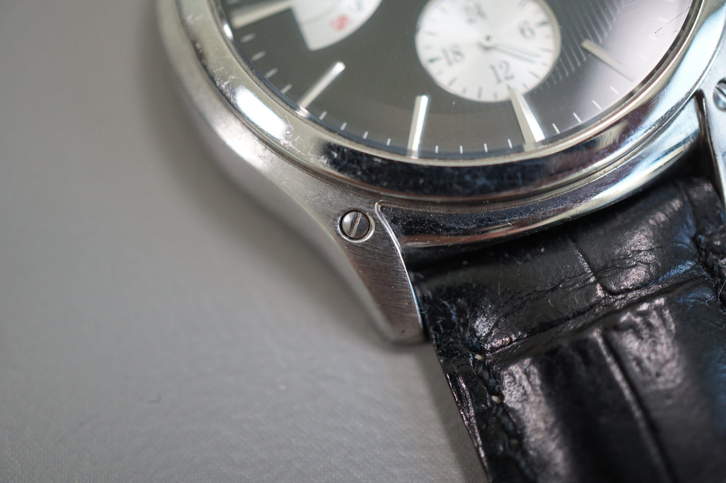 Seiko SNT005P1 5Y66 Black Dial Retrograde Day Date Quartz Watch