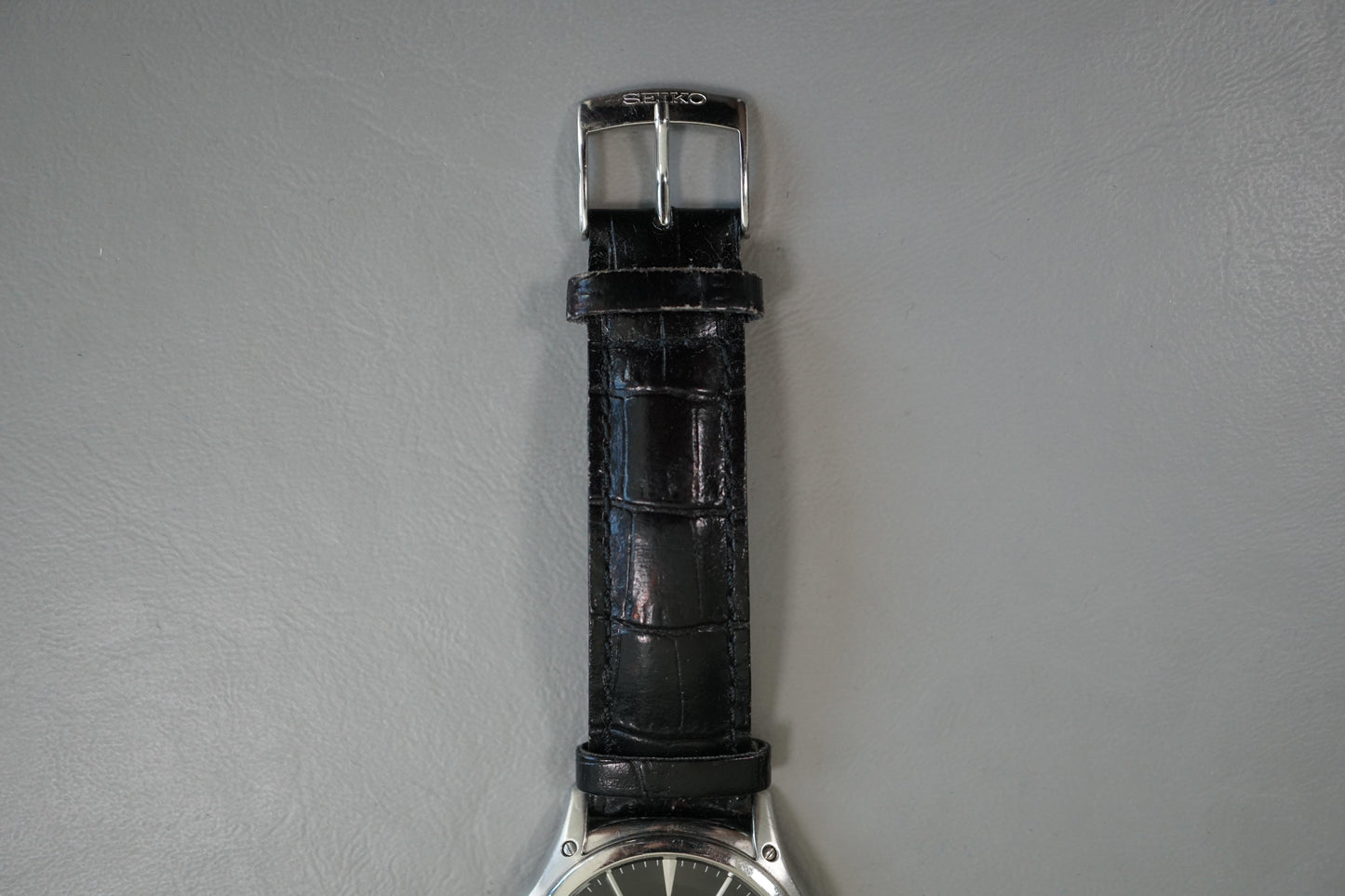 Seiko SNT005P1 5Y66 Black Dial Retrograde Day Date Quartz Watch
