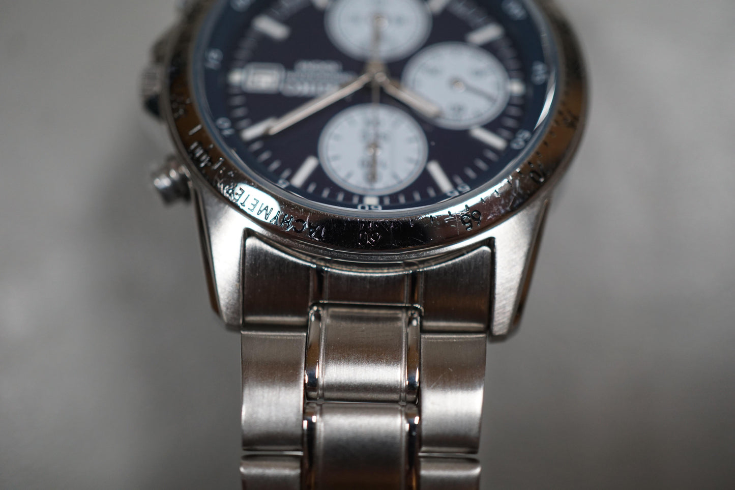 Seiko SND365P1 7T92 Blue Dial Chronograph Tachymeter Quartz Watch