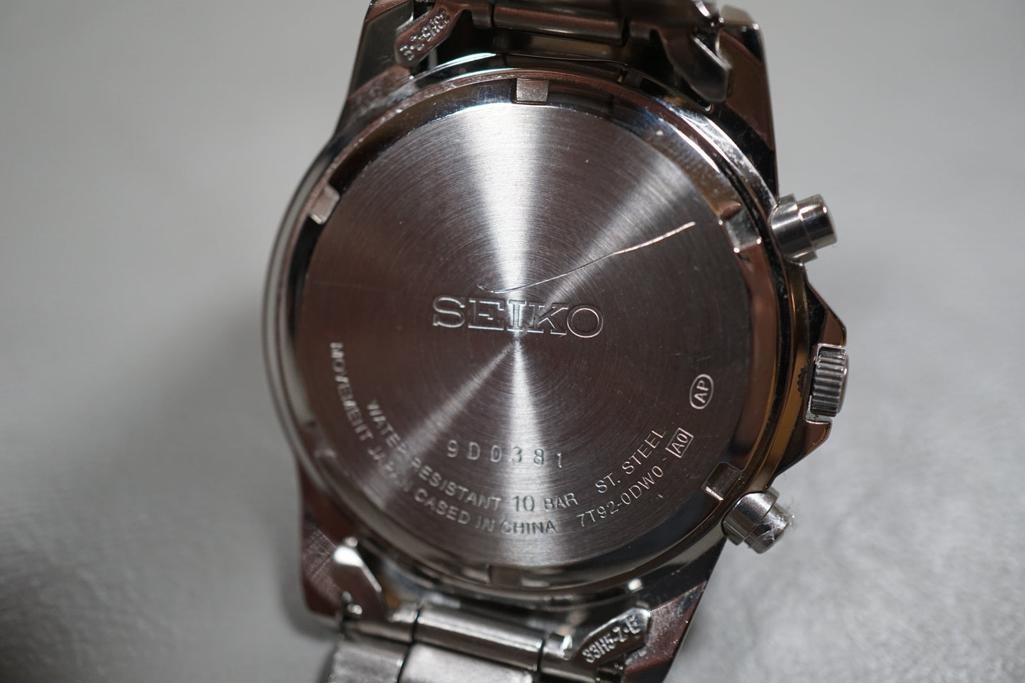 Seiko SND365P1 7T92 Blue Dial Chronograph Tachymeter Quartz Watch