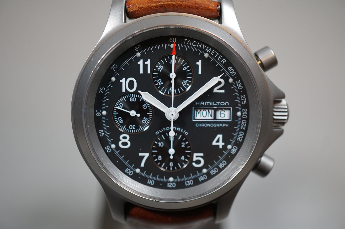 Rare Hamilton Khaki 3826 Valjoux 7750 Field Chronograph Automatic Watch