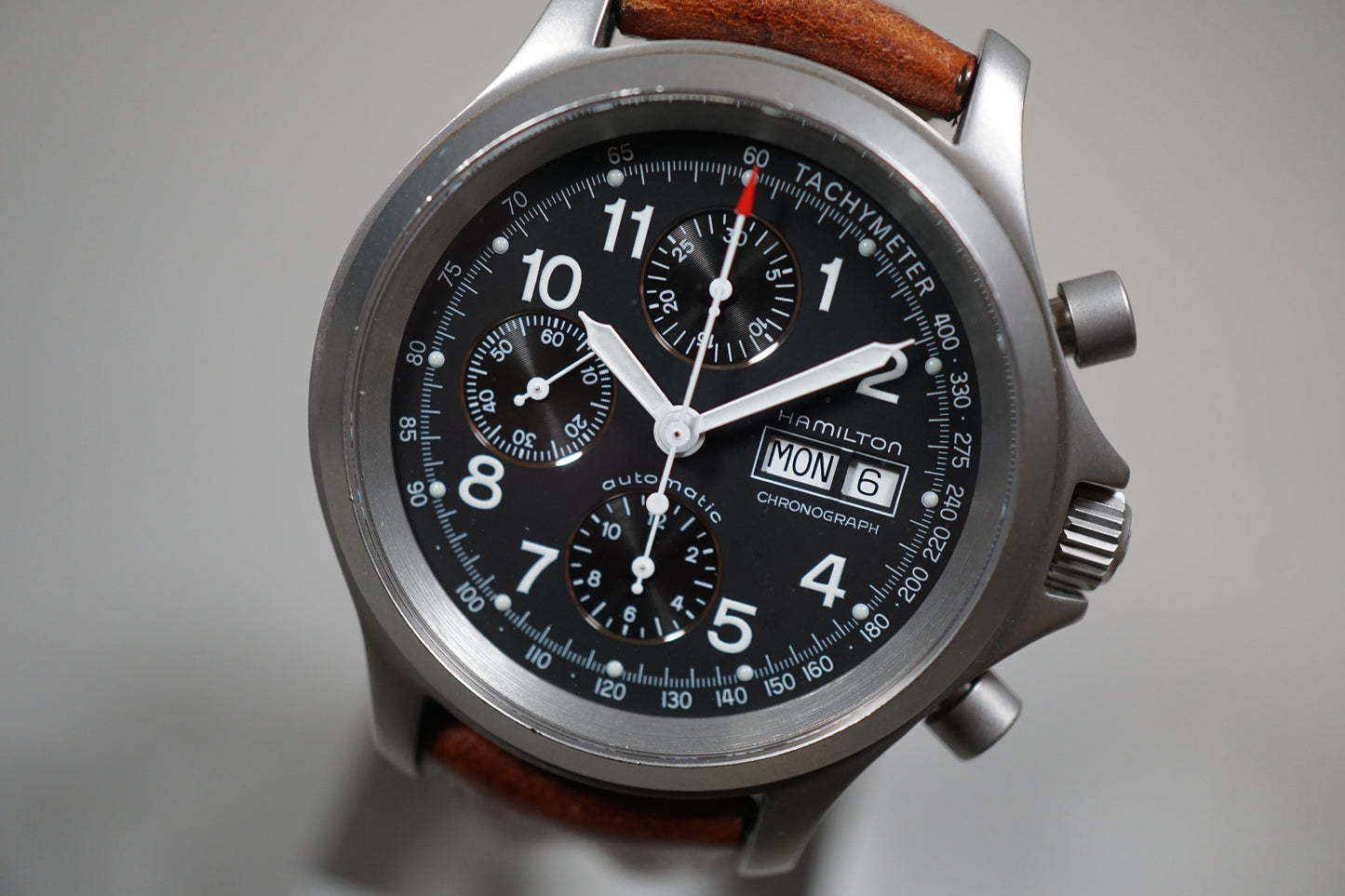 Rare Hamilton Khaki 3826 Valjoux 7750 Field Chronograph Automatic Watch