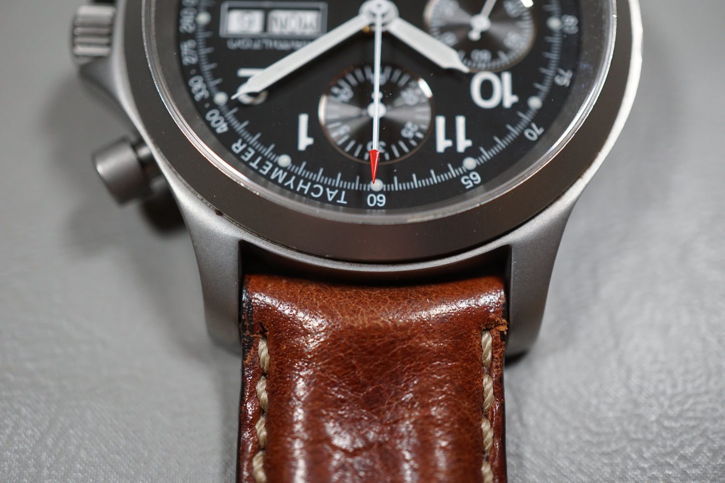 Rare Hamilton Khaki 3826 Valjoux 7750 Field Chronograph Automatic Watch