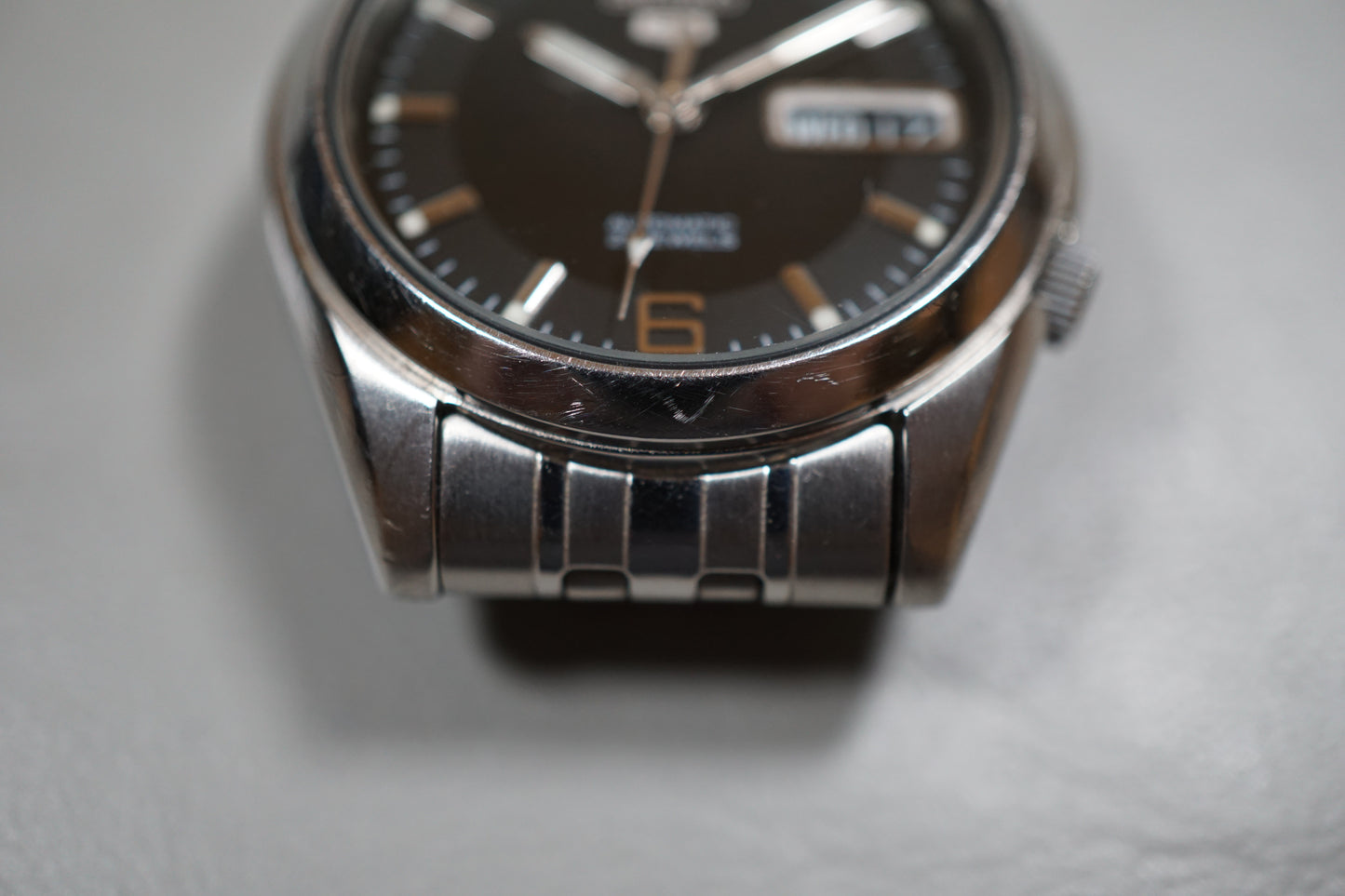 Seiko 5 SNK393 7S26 Black Textured Dial Automatic Watch