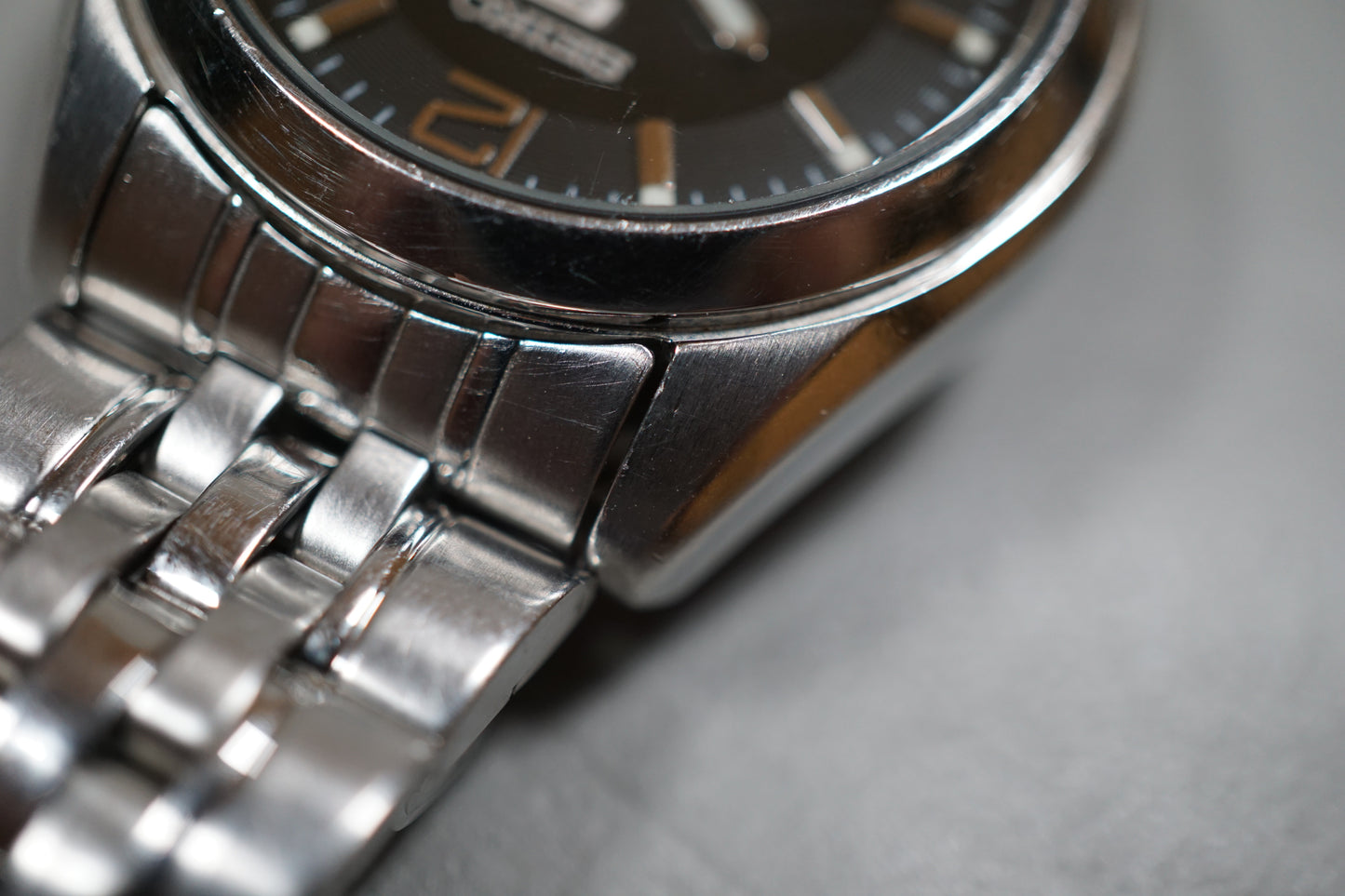 Seiko 5 SNK393 7S26 Black Textured Dial Automatic Watch