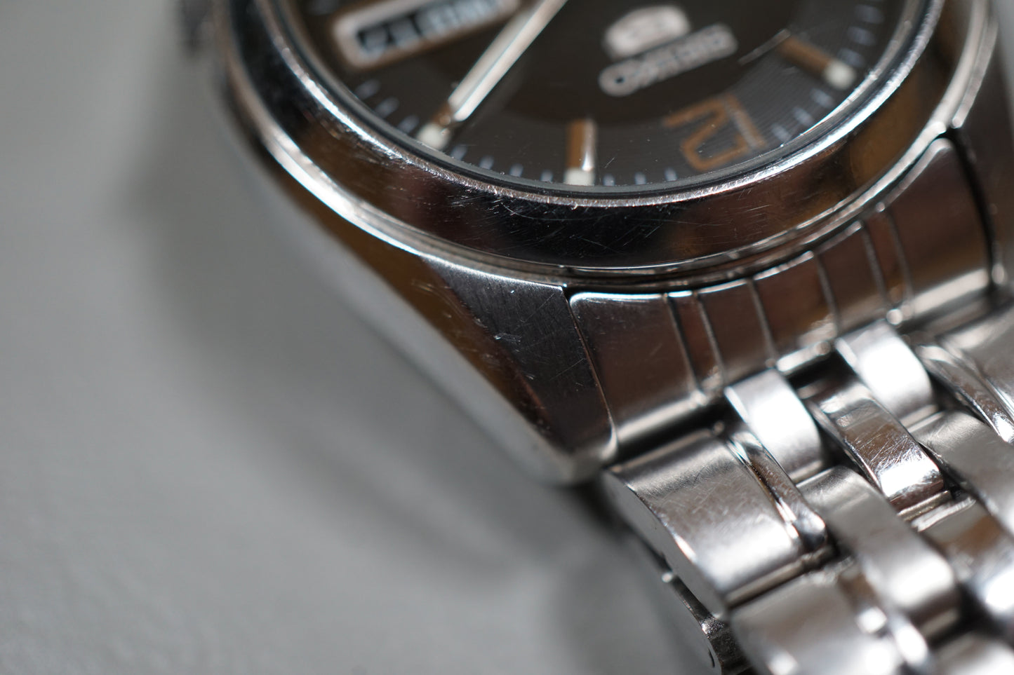 Seiko 5 SNK393 7S26 Black Textured Dial Automatic Watch