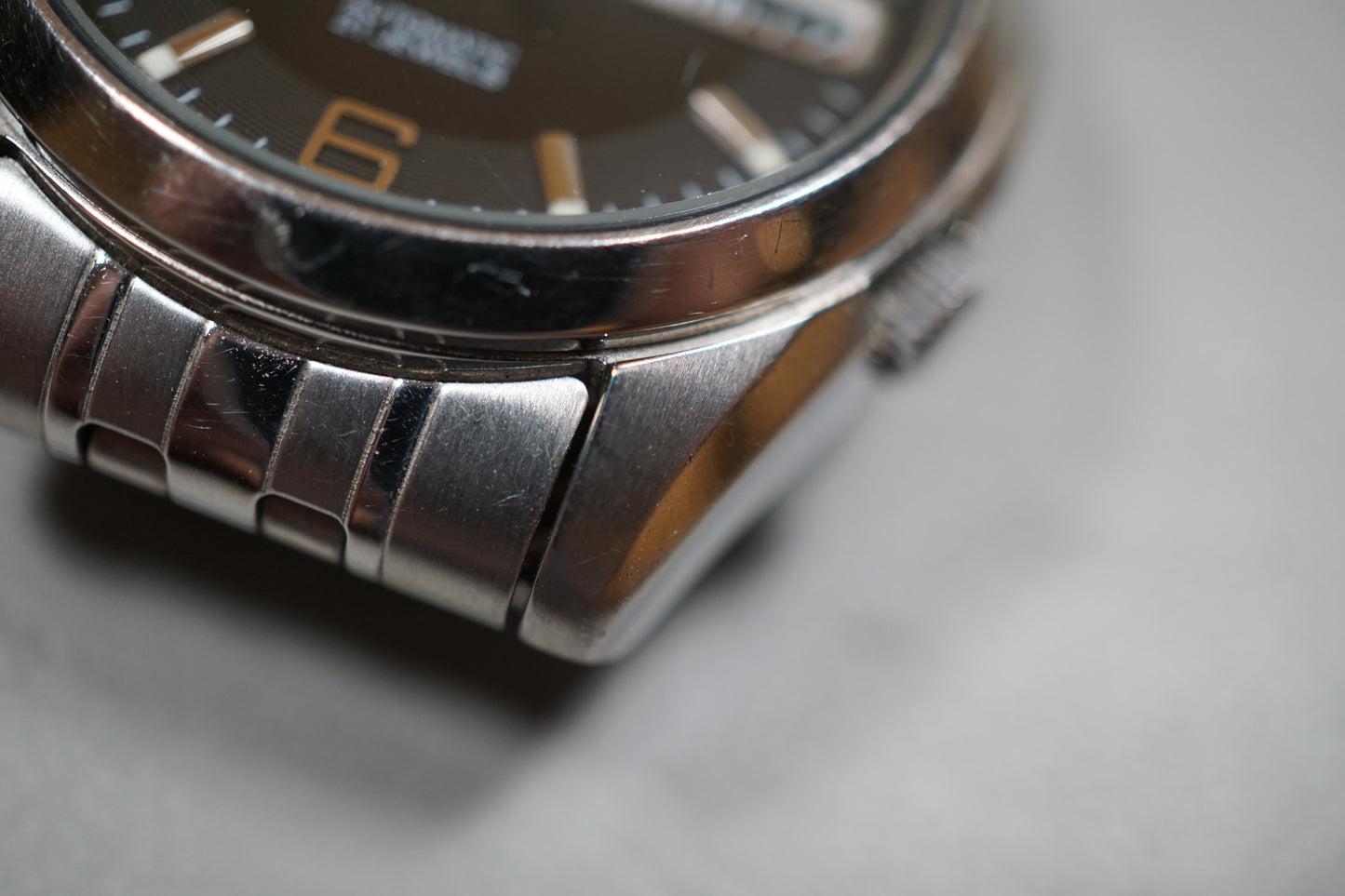Seiko 5 SNK393 7S26 Black Textured Dial Automatic Watch