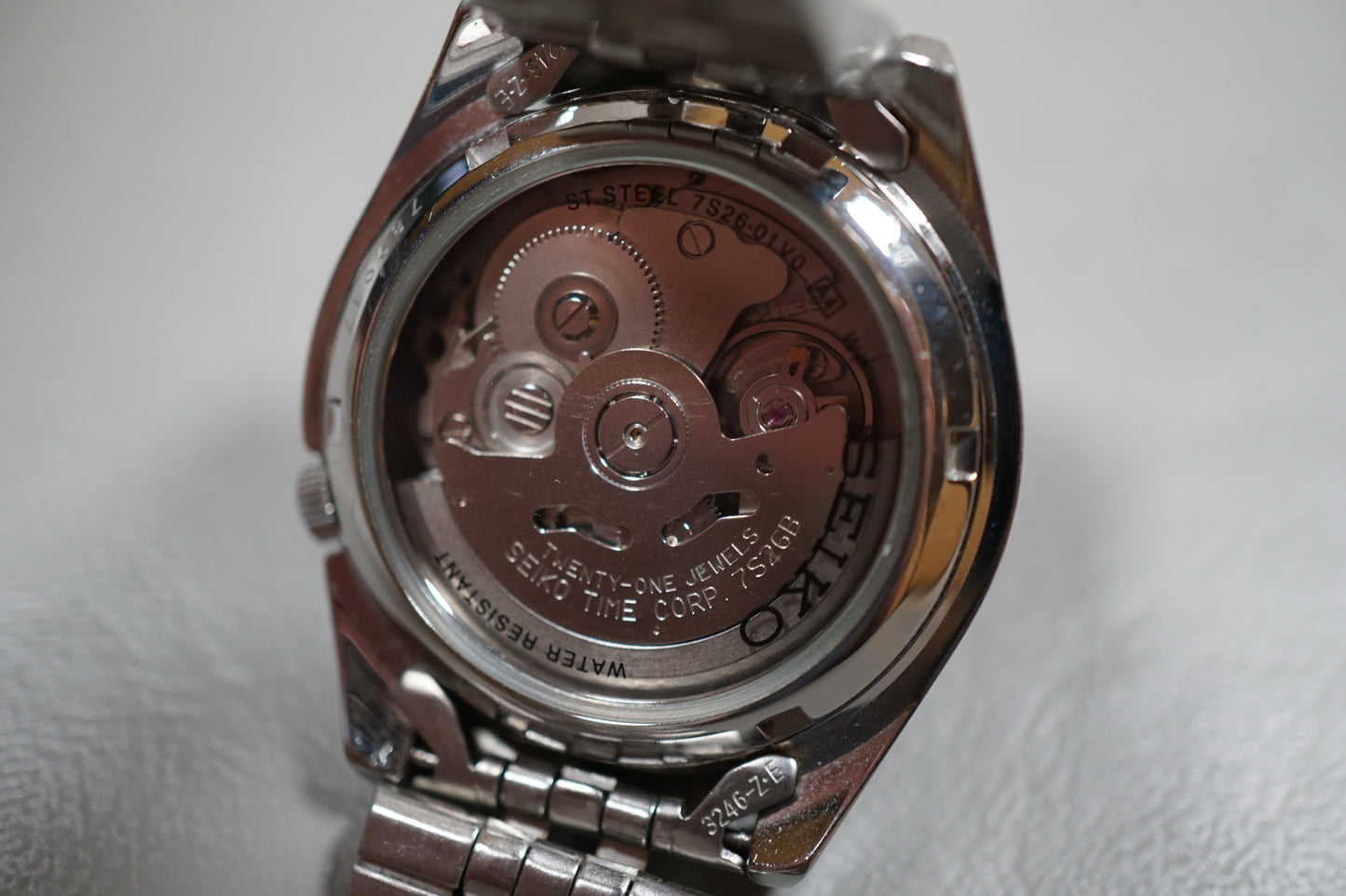 Seiko 5 SNK393 7S26 Black Textured Dial Automatic Watch