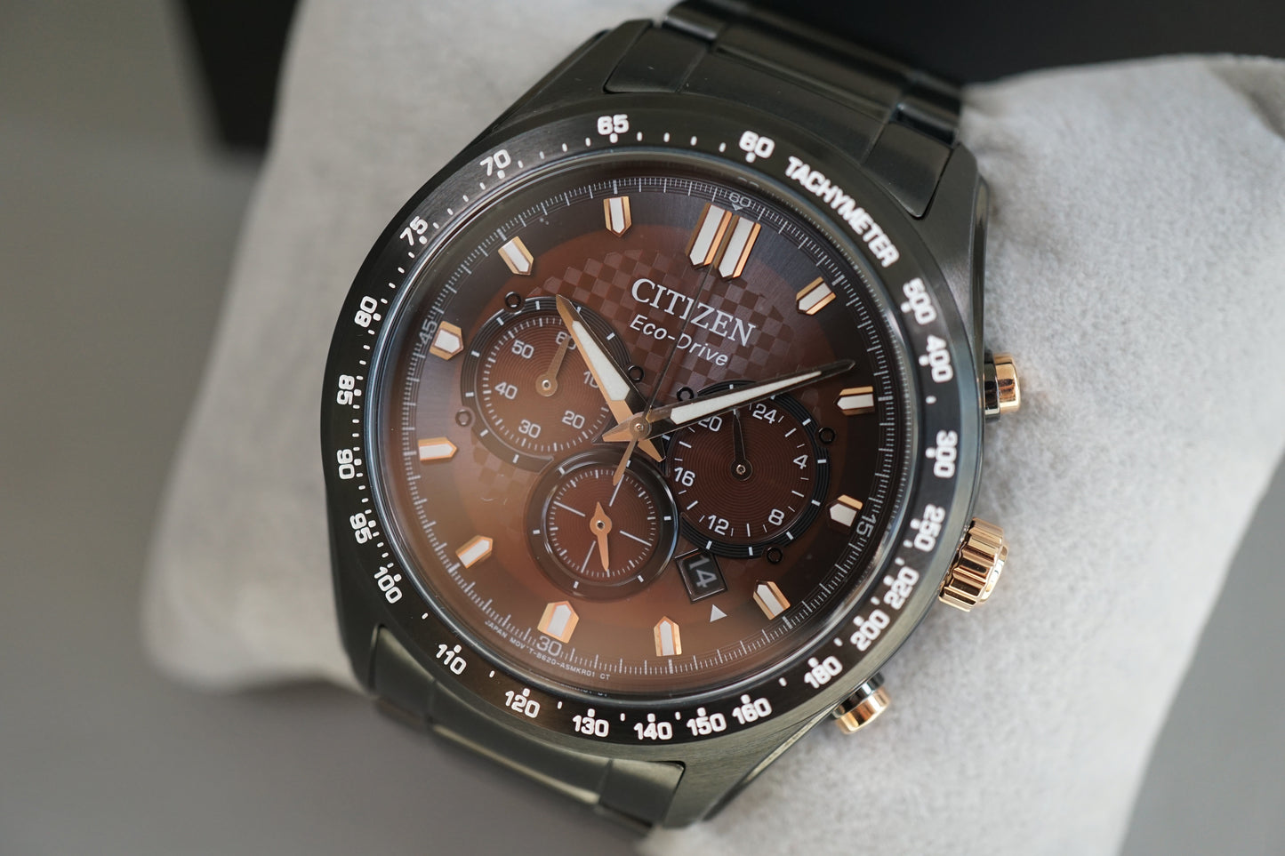 Citizen Eco-Drive CA4534-81X Brown Dial Chronograph Solar Quartz Watch