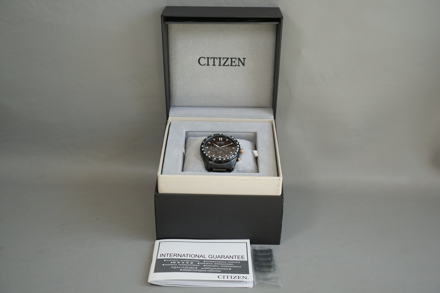 Citizen Eco-Drive CA4534-81X Brown Dial Chronograph Solar Quartz Watch