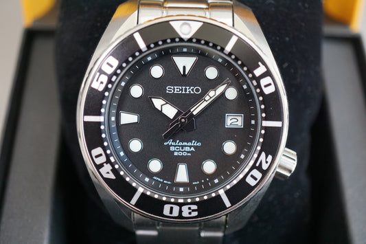 Seiko Prospex SBDC001 6R15 First Gen Black Sumo Divers Automatic Watch