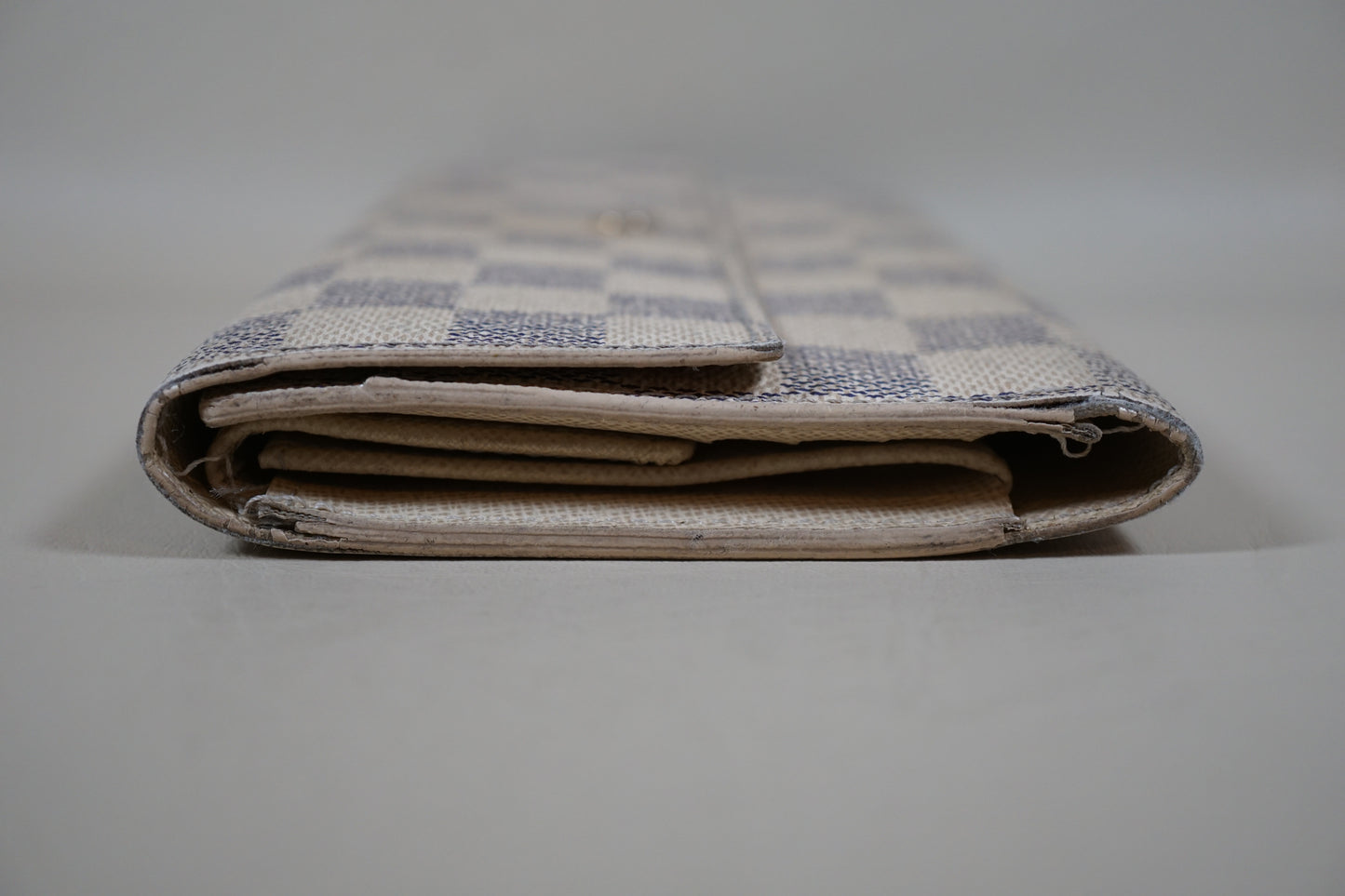 Louis Vuitton Damier Azur Porte International Tresor Trifold Long N61732 Wallet
