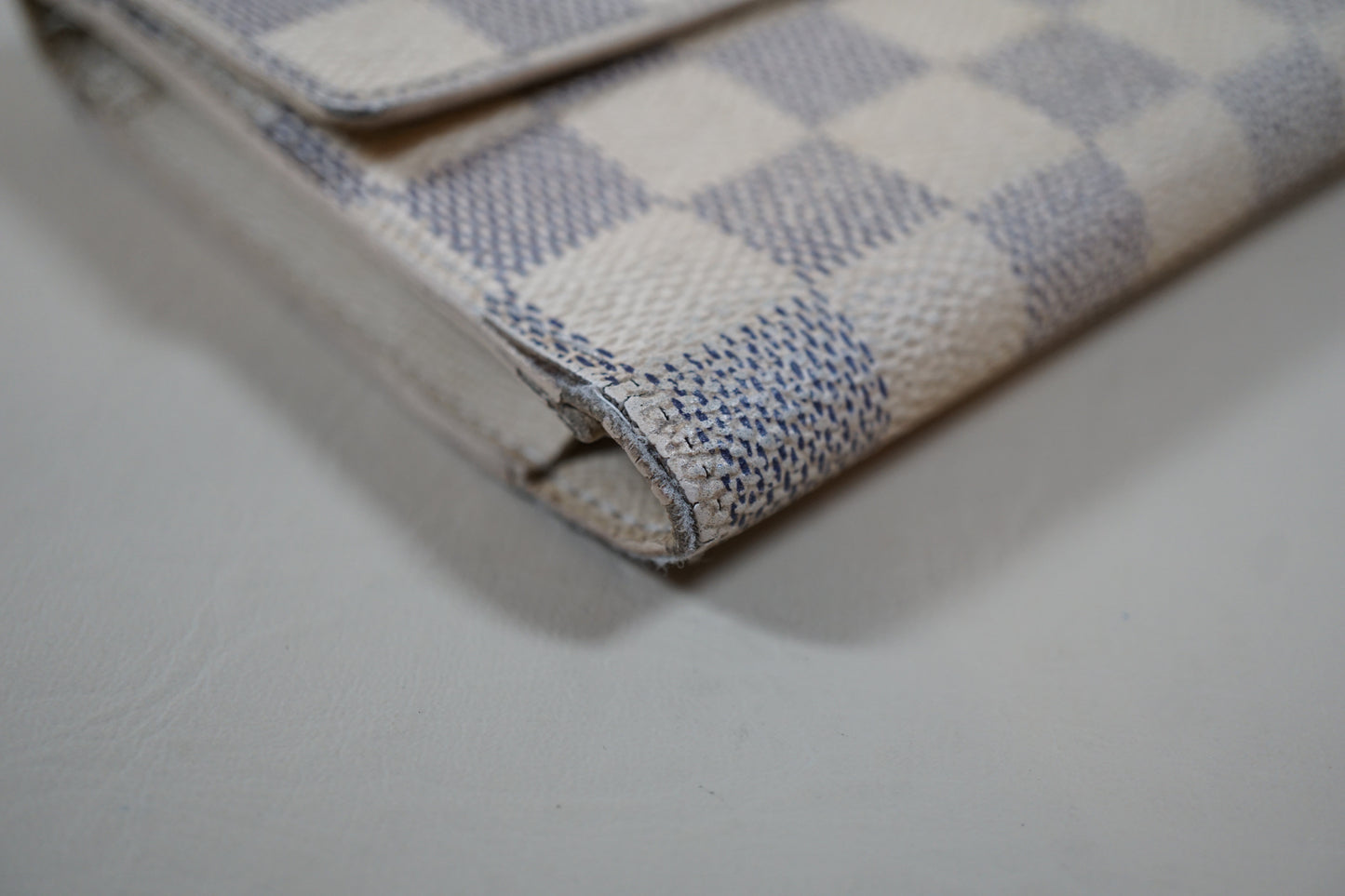 Louis Vuitton Damier Azur Porte International Tresor Trifold Long N61732 Wallet