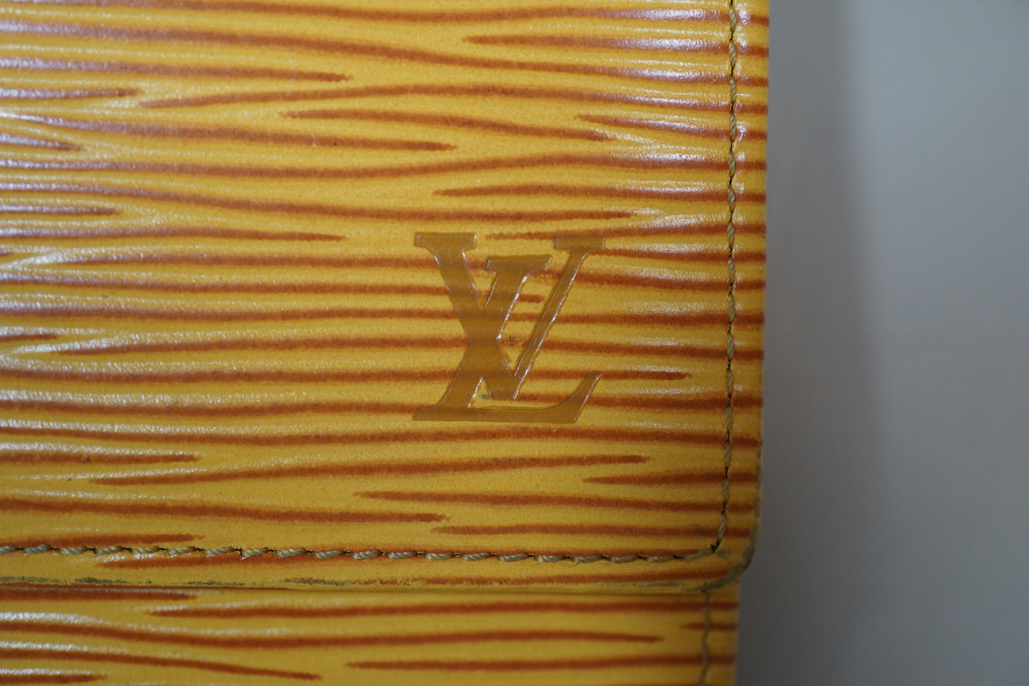 Louis Vuitton Yellow Epi Portomone Bie Cult Credit M63489 Wallet
