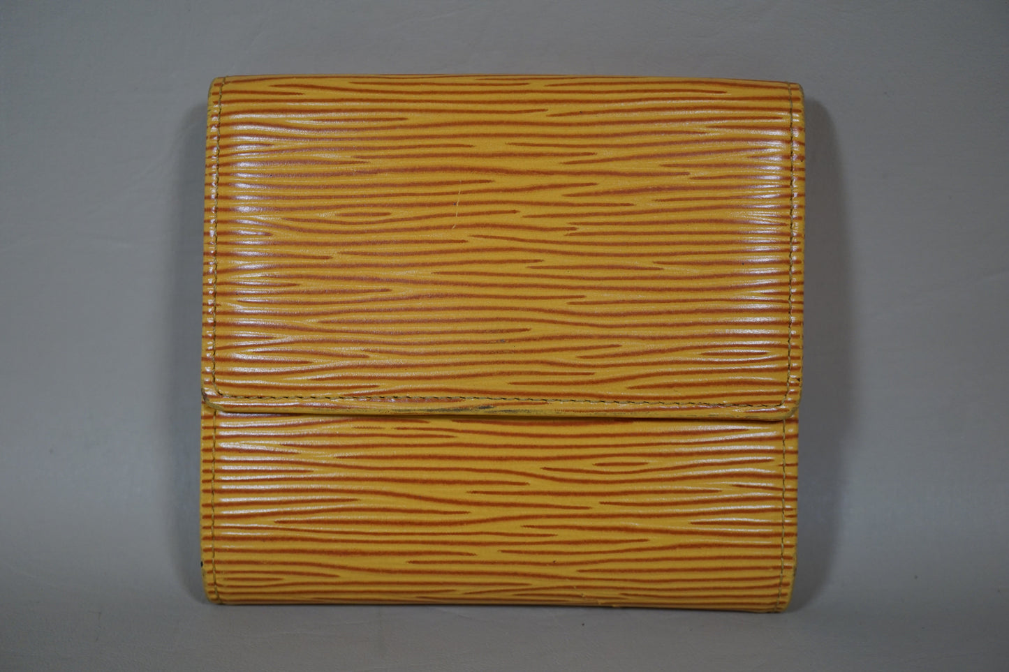 Louis Vuitton Yellow Epi Portomone Bie Cult Credit M63489 Wallet