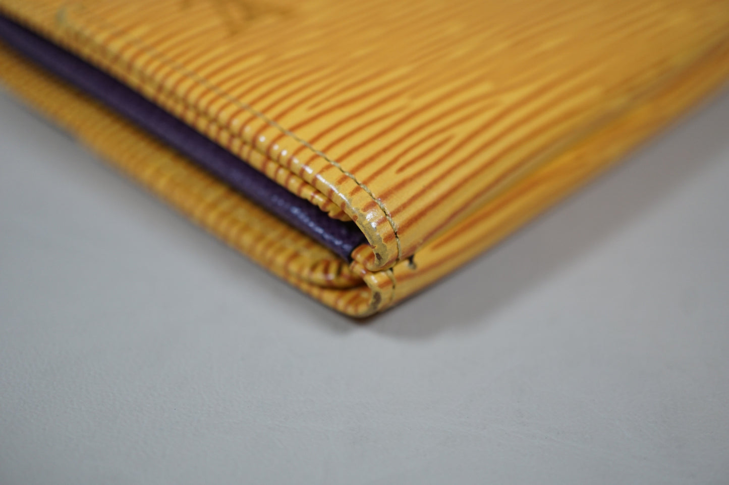 Louis Vuitton Yellow Epi Portomone Bie Cult Credit M63489 Wallet