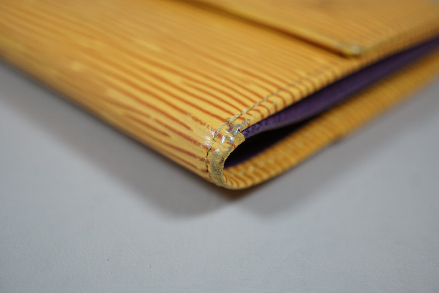 Louis Vuitton Yellow Epi Portomone Bie Cult Credit M63489 Wallet