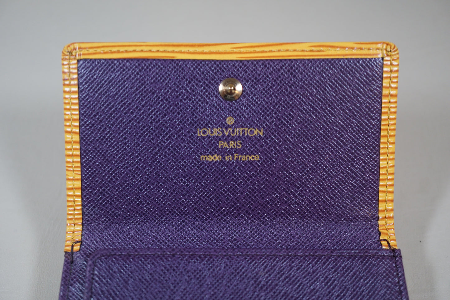 Louis Vuitton Yellow Epi Portomone Bie Cult Credit M63489 Wallet