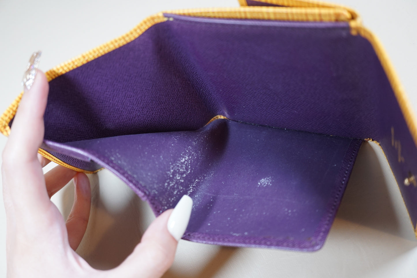 Louis Vuitton Yellow Epi Portomone Bie Cult Credit M63489 Wallet