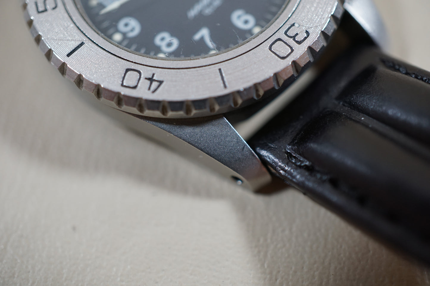 Vintage Hamilton x LL Bean Khaki 8587 Rare Ladies Black Dial Quartz
