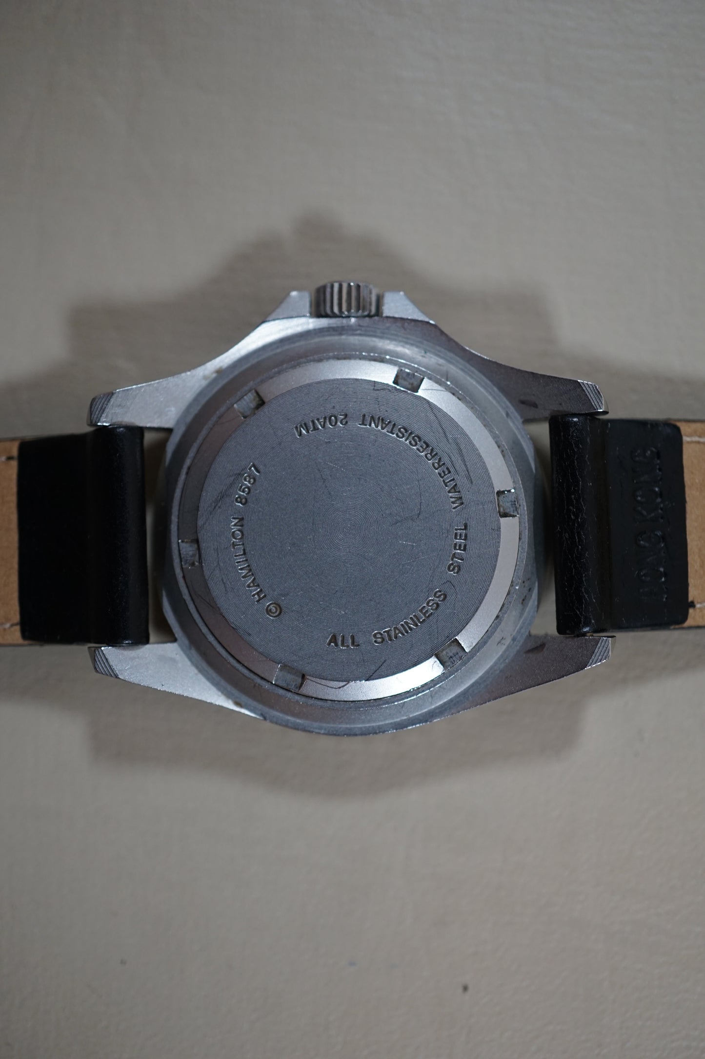 Vintage Hamilton x LL Bean Khaki 8587 Rare Ladies Black Dial Quartz