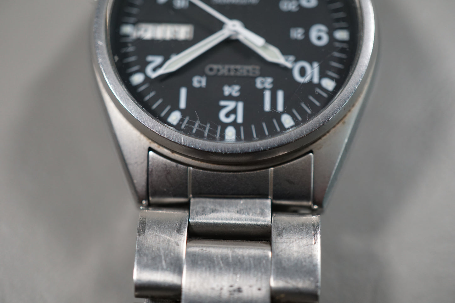 Seiko SKX427 7S26 Black Dial Field Military Style Automatic Watch