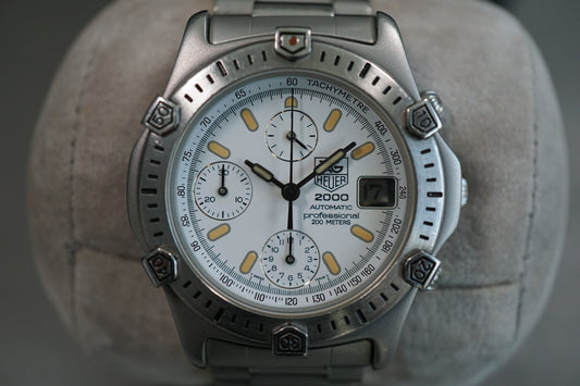 Tag Heuer 2000 169.806 200 Meters White Dial Chronograph Automatic Watch