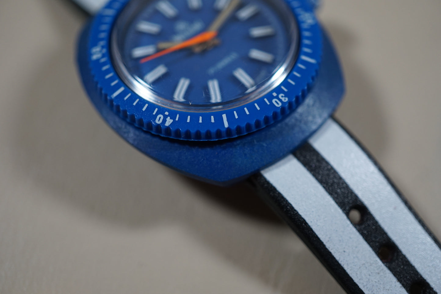 Vintage Wilson Mini Diver 17 JEWELS Blue Swiss Hand-wound Mechanical