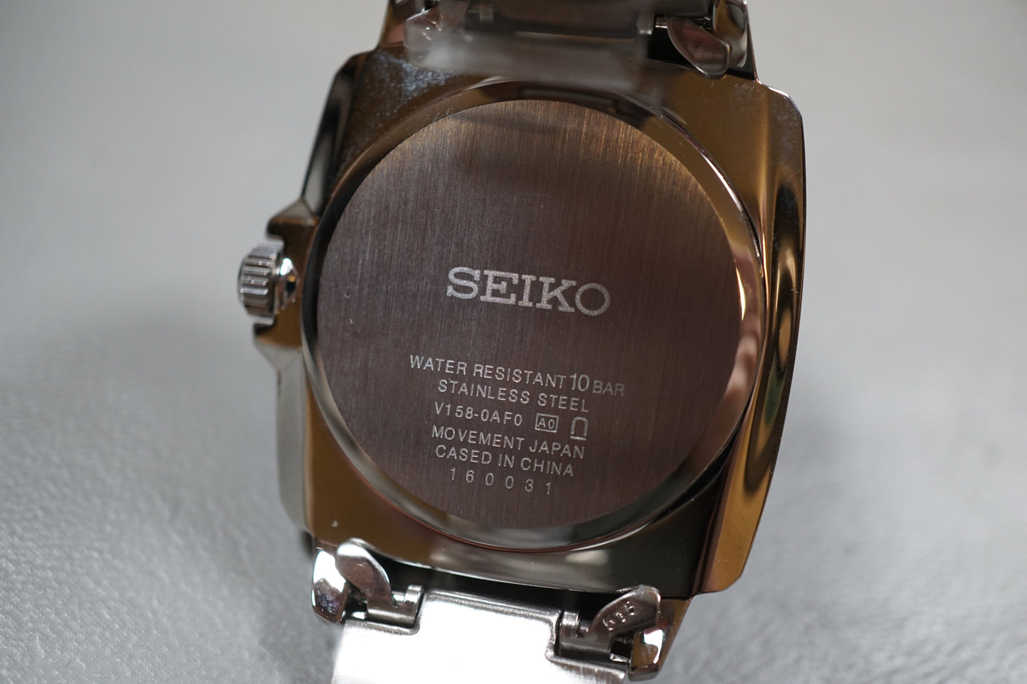 NOS Unworn Seiko Spirit SBPX031 V158 JDM Square Solar Quartz Watch