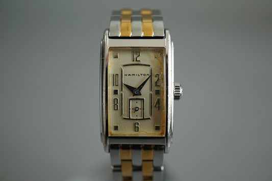 Hamilton 6202 Two Tone Rectangular Ladies Quartz Watch