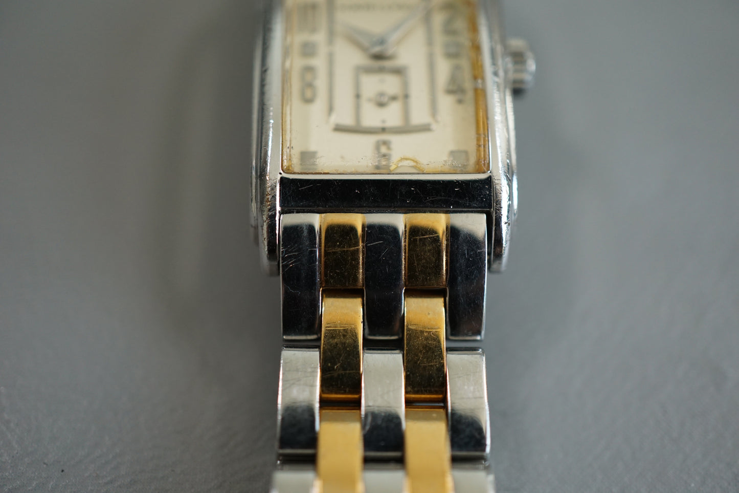 Hamilton 6202 Two Tone Rectangular Ladies Quartz Watch