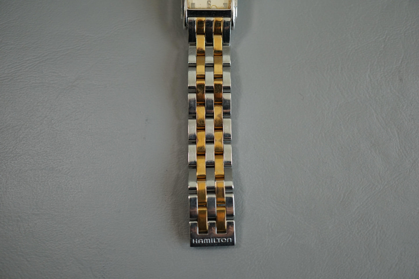 Hamilton 6202 Two Tone Rectangular Ladies Quartz Watch