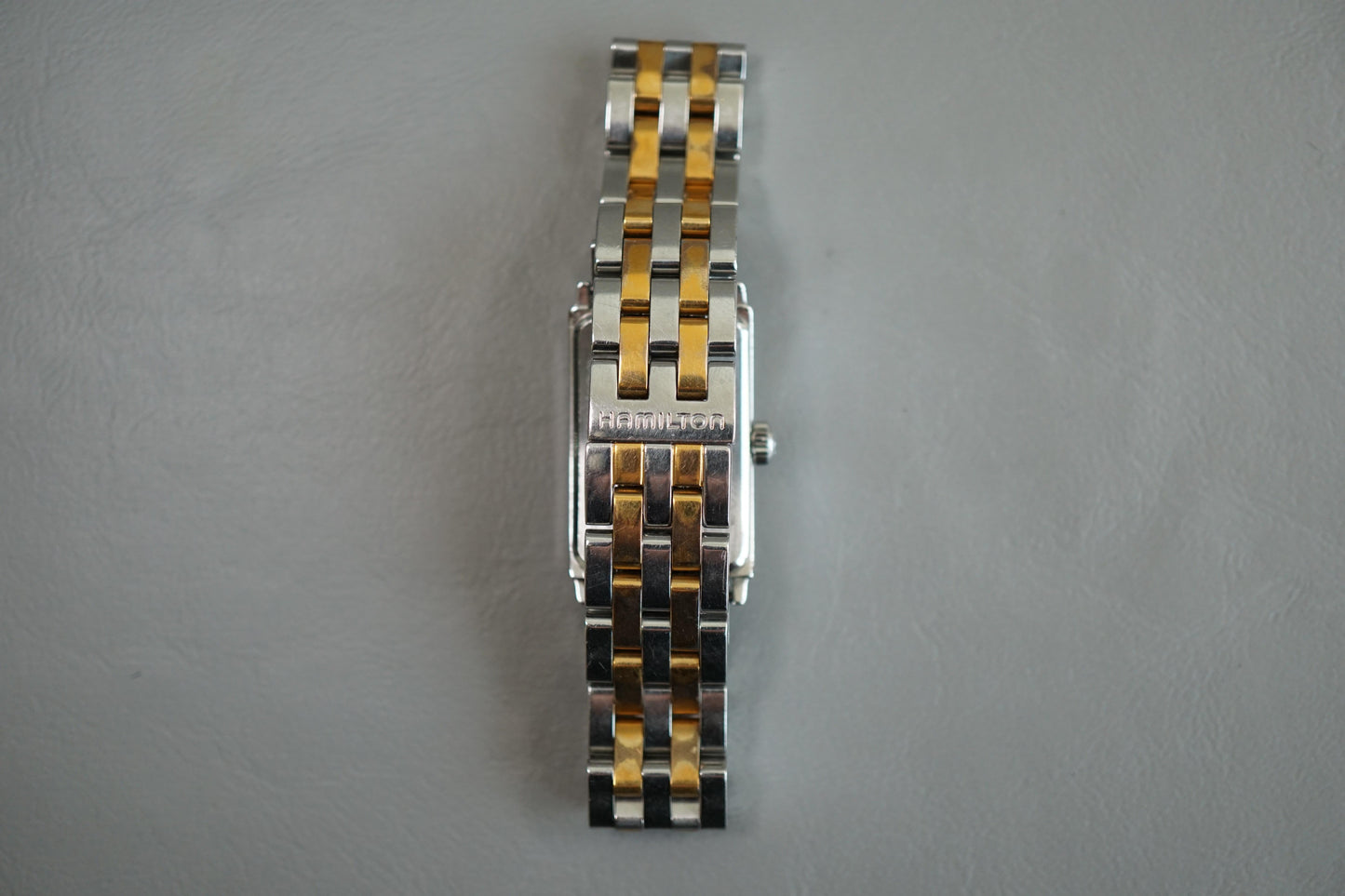 Hamilton 6202 Two Tone Rectangular Ladies Quartz Watch