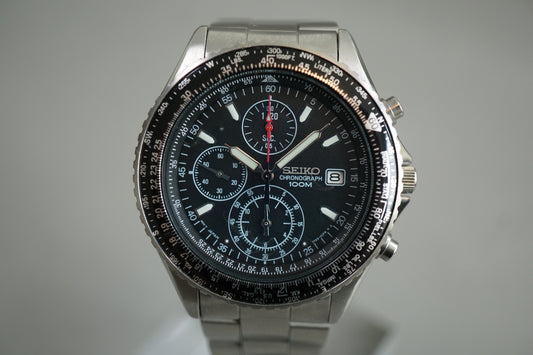 Seiko SND253 7T92 Flightmaster Pilot Chronograph Quartz Watch