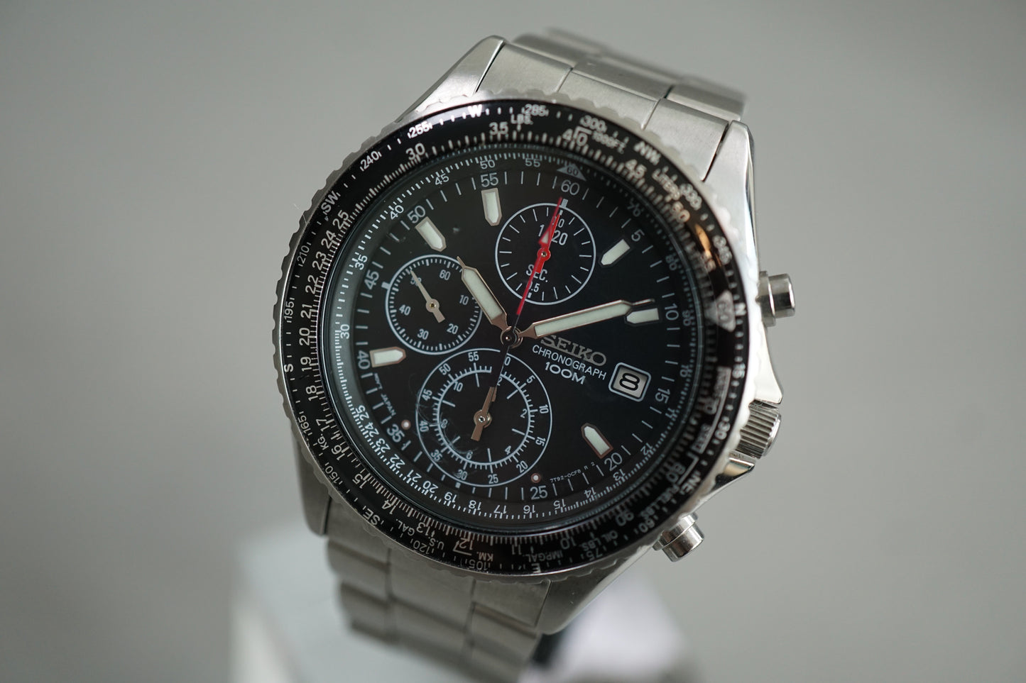 Seiko SND253 7T92 Flightmaster Pilot Chronograph Quartz Watch