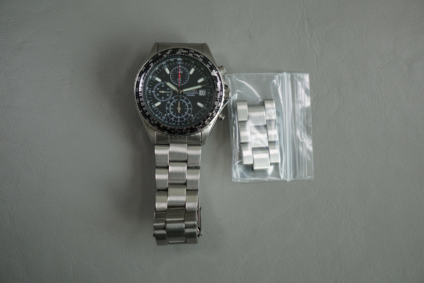 Seiko SND253 7T92 Flightmaster Pilot Chronograph Quartz Watch