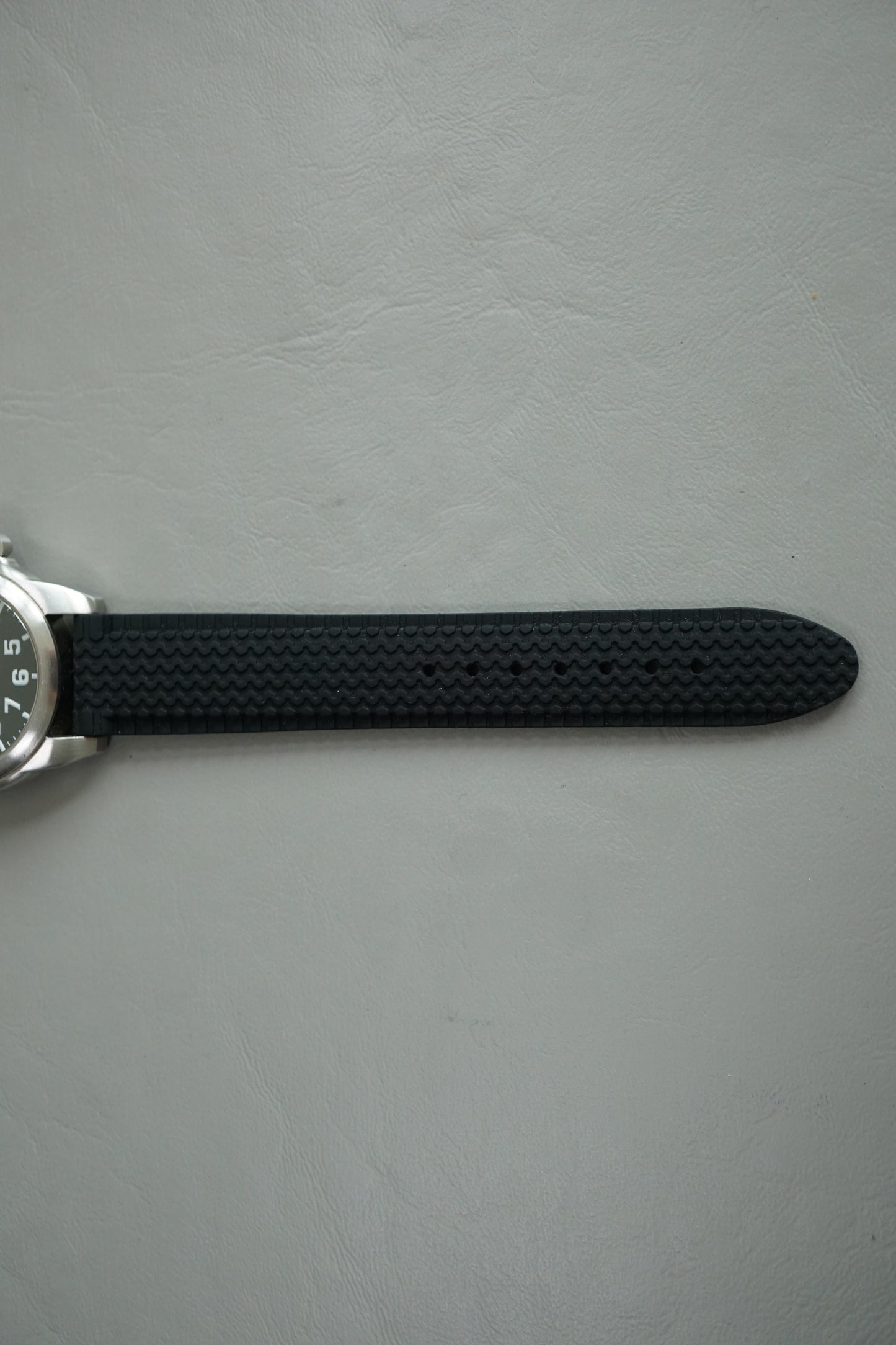 Hamilton Field H614110 Field Black Dial Crown Guard Quartz Watch For Repair