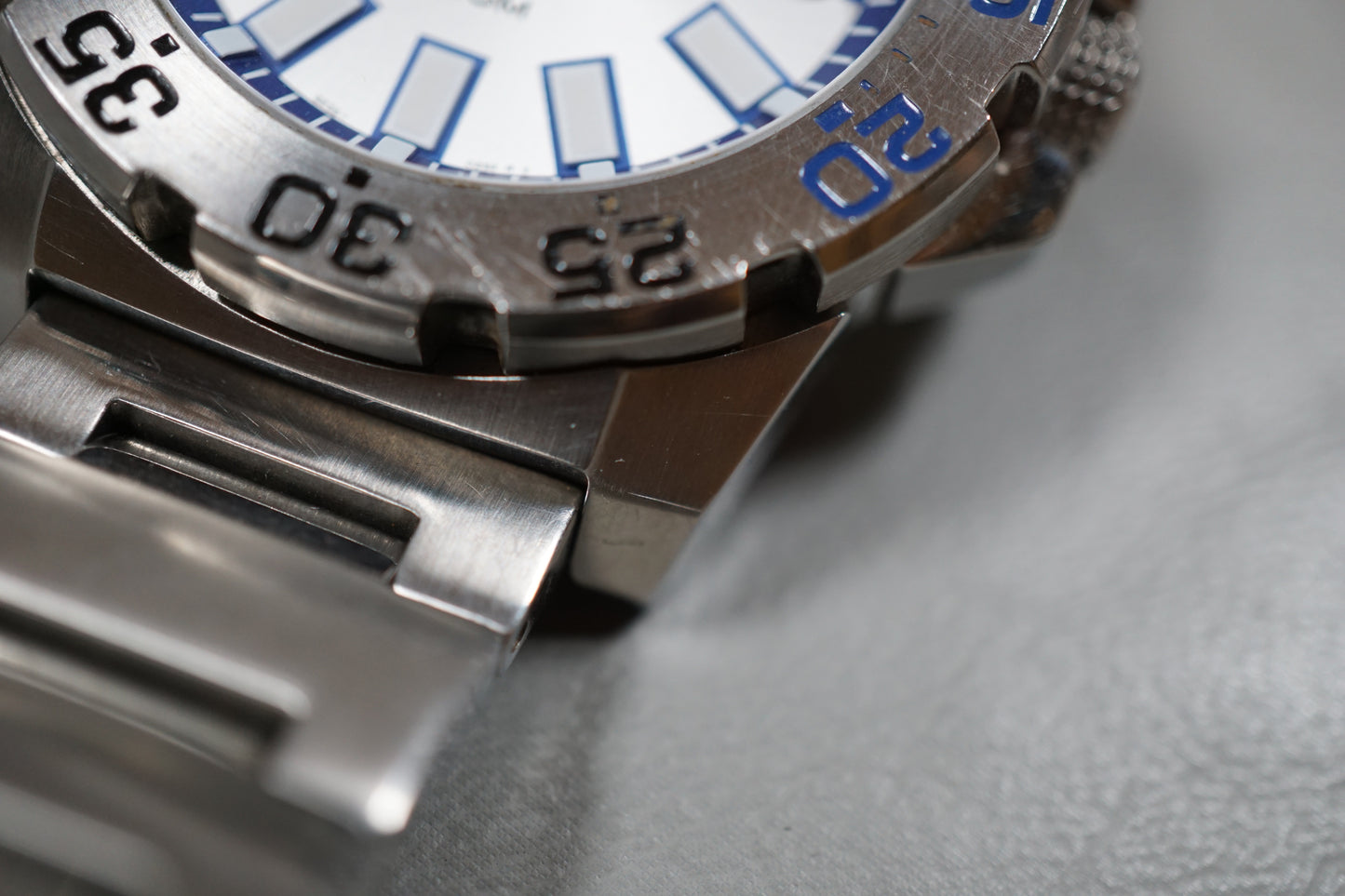 Seiko 5 Sports SRP481 4R36 White Blue "Baby Ice Monster" Automatic Watch