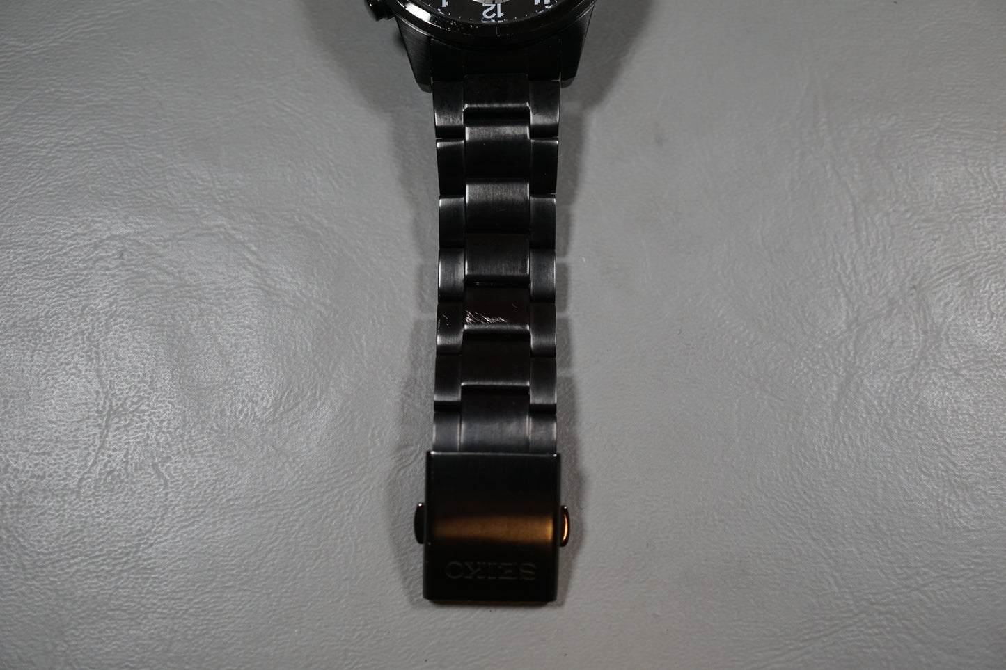 Seiko SBTQ091J 7T92 Reverse Panda Black Chronograph Quartz Watch