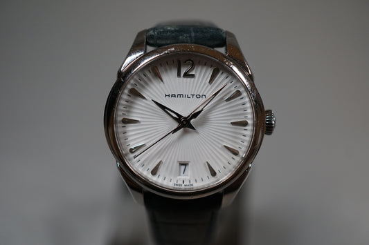 Hamilton Jazzmaster H42211655 Textured White Dial Ladies Quartz Watch