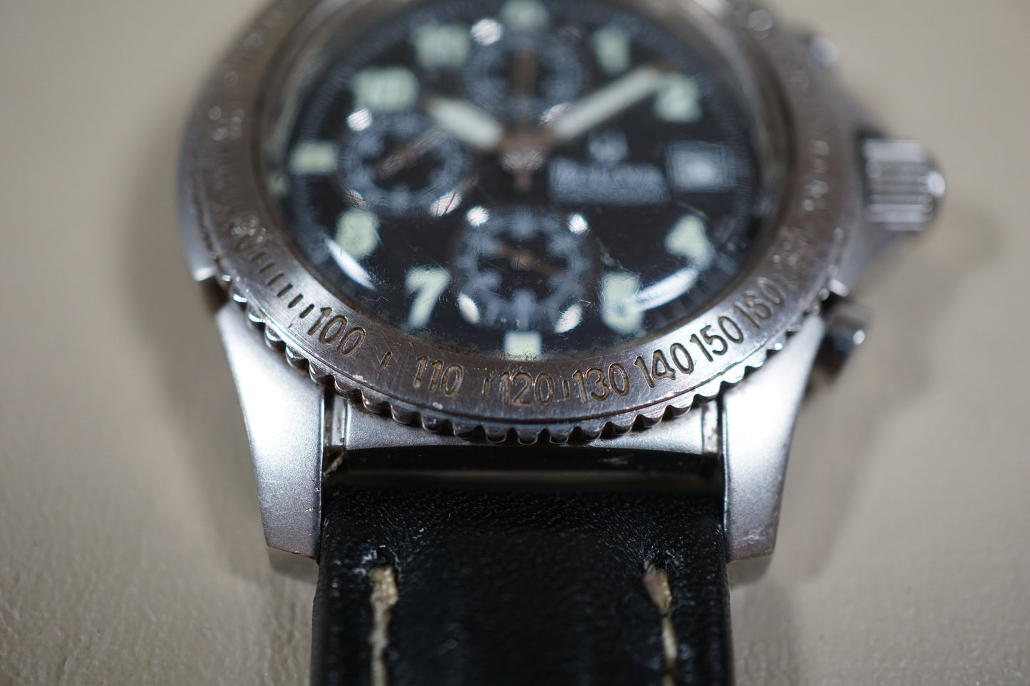 Bulova 46141 Military Chronograph Tachymeter Black Dial Quartz