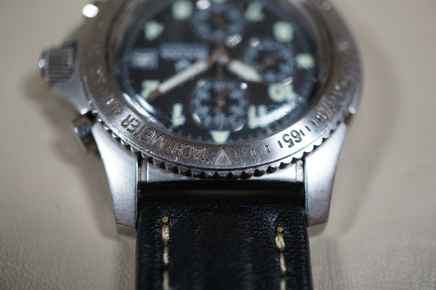 Bulova 46141 Military Chronograph Tachymeter Black Dial Quartz