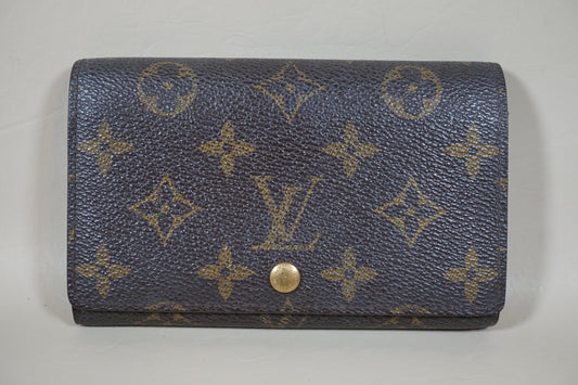 Louis Vuitton Portomone Bier Tresor Monogram M61730 Wallet Broken Zipper