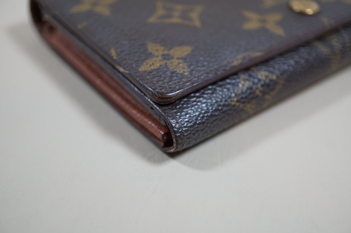 Louis Vuitton Portomone Bier Tresor Monogram M61730 Wallet Broken Zipper