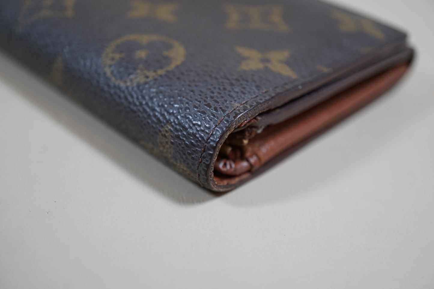 Louis Vuitton Portomone Bier Tresor Monogram M61730 Wallet Broken Zipper