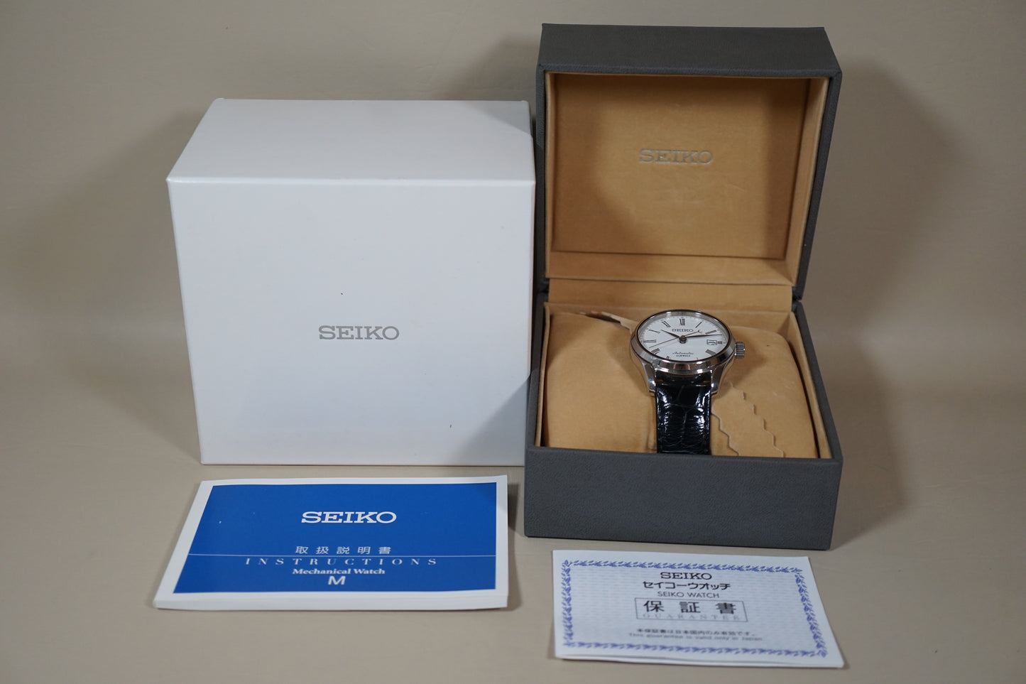 Seiko Presage SARX019 6R15 White Enamel Dial Automatic