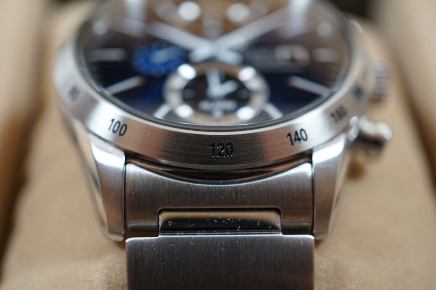 Seiko Spirit SBPY115 V172 Chonograph Blue Solar Quartz