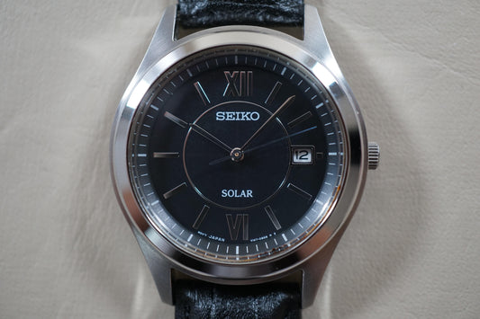 Seiko V147-0AD0 Black Dial Solar Quartz 36mm